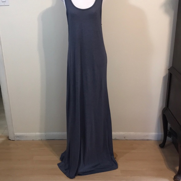 GAP Dresses & Skirts - Gap Heathered Blue Viscose Maxi Dress- Med
